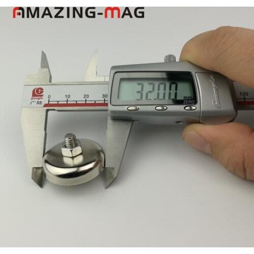 4pcs D32mm Strong Pull-force Neodymium N52 Magnet Power Multifunctional Experimental Magnets Fixed Magnetic Base Magnet Sucker