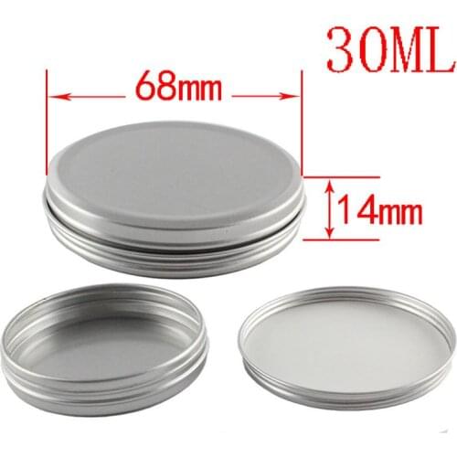 500 Pcs 30ml Makeup Boxes Empty Aluminium Jar Aluminum Makeup Cases Sample Jars Container for Cosmetics SN3501