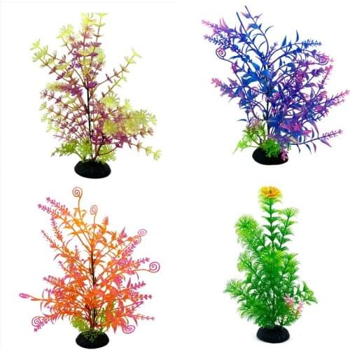 Fish Tank Aquarium Landscaping Plastic Artificial Water Weeds Plants Decor Fake Aquariu Simulation Plant Grass Ornament 24cm