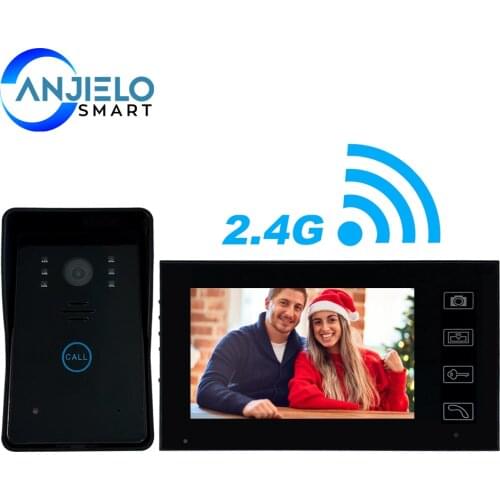 7 Inch Wireless Video Intercom System Villa Video doorbell Equipment Remote Open Electronic Lock with Built-in Battery