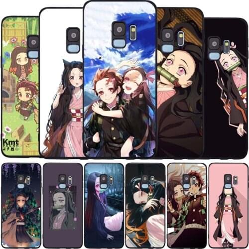 Kamado Nezuko black Soft phone Case For Samsung S20 S10 S9 S8 S7 edge Plus Lite Note 8 9 10 A6 A7 A8 A9 2018 Cover
