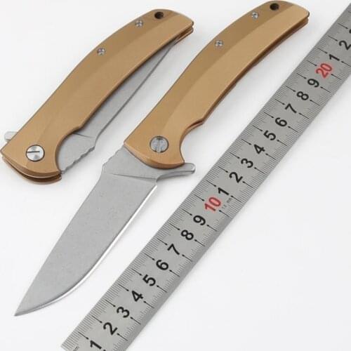 D2 Bear head steel handle folding knife stone washi high hardness sharp Blade Tactical Folding Outdoor Camping Survival EDC tool