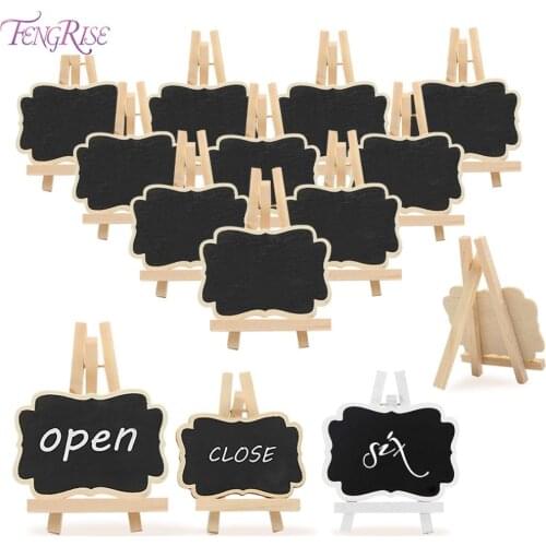 Wooden Mini Chalkboards Label Signs Price Tags Rustic Wedding Decoration Table Weding Decor Babyshower Birthday Party Supplies