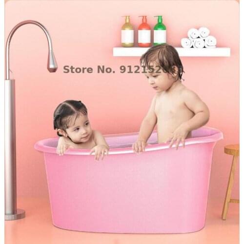 Childrens Bath Bucket Babys Swimming Bucket Household Thickened Bath Bucket Babys Bath Bucket Body Can Sit Bath Artifact