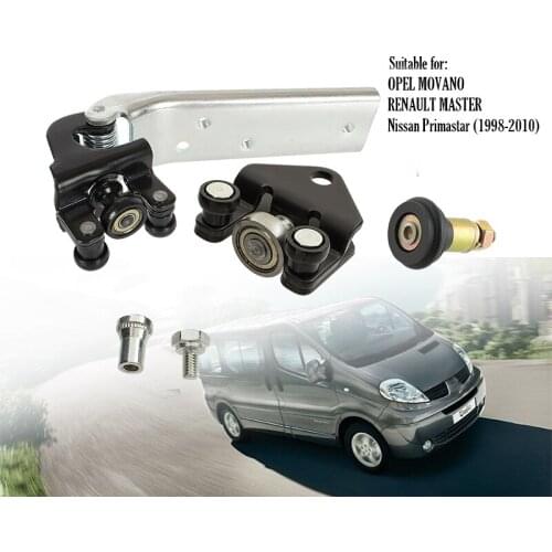 3x ROLLER SLIDING DOOR GUIDE KIT FOR RENAULT MASTER OPEL MOVANO 1998-2010