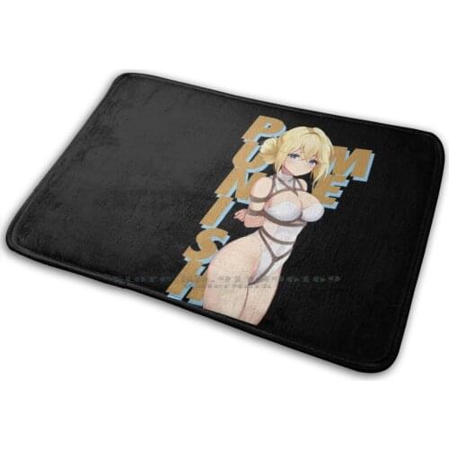Ecchi " Punish Me " Hentai Anime Bdsm Girl Mat Rug Carpet Anti-Slip Bedroom Entrance Door Mat Waifu Ecchi Manga Sexy Anime