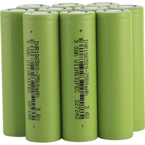 10pcs 2500mAh 3C 18650 3.7V Li-ion power Battery cell rechargeable 7.5A Apply o Electric bicycle ebike Scooter