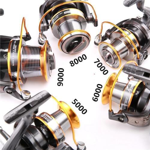 LJ3000-9000 Seires 12+1 BB Big Trolling Fishing Reels Feeder Metal Fishing Spinning Reel Carp surf Casting Reel Shimano