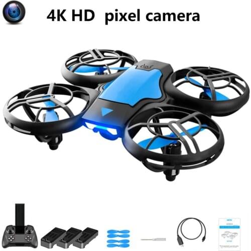 V8 New Mini Drone 4K 1080P HD Camera WiFi Fpv Air Pressure Height Maintain Foldable Quadcopter RC Dron Toy Gift