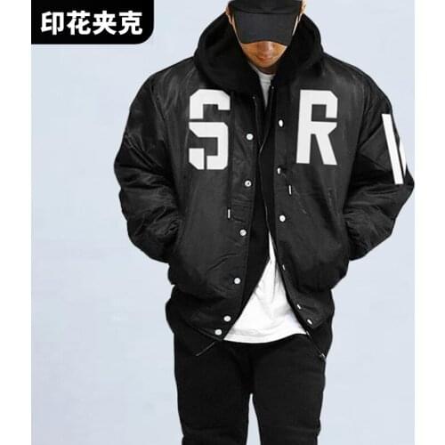 Mens 2020 New Fashion Jacket Mens Loose and Plus-sized Casual Collar Jacket Mens Sports Baseball Uniform