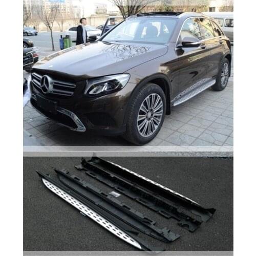 High Quality Aluminum Alloy Running Boards Side Step Bar Pedals Fits For Mercedes-Benz GLC X253 AMG GLC200-GLC300 2016.2017