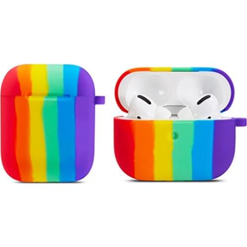 Rainbow earphone cover suitable for AirPods Silicone earphone shell Apple bluetooth earphone 1/2/3 generation protective shell