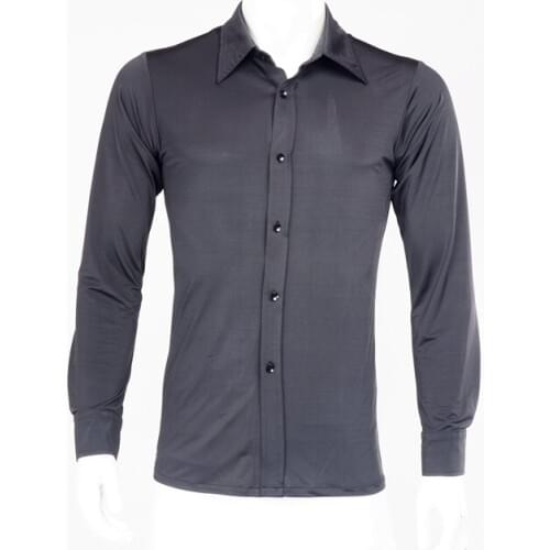 New Latin Dance Shirts Male Adult Clothing Square Dance Tops Modern Rumba Cha Cha Samba Tango Salsa Dance Shirt black