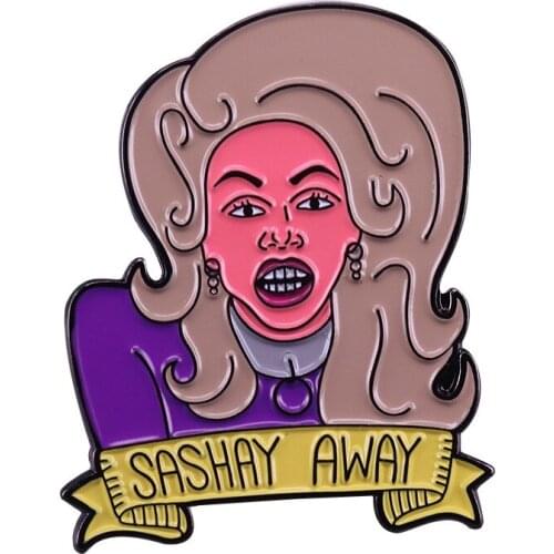 Rupauls Drag Race Sashay Away Hard Enamel Pins Brooches Women Men Lapel Badges Backpack Collar Fashion Jewelry Gifts For Kids