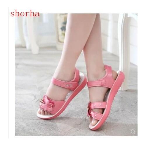 New fashion Kids Children girls Sandals Shoes Summer Fashion Bowknot Girls Flat Princess Shoes childrens girls shoes