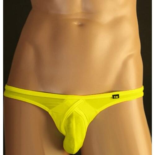 Sexy Mens G-String Underwear T-Back Briefs Sexy Micro Low-Rise Bikini See Through Soft Underpant Comforty Solid Color Thong