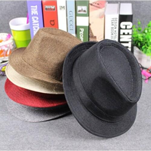 British Style Men Women jazz cap hat Stingy Brim panama Fedoras Travel Sunhat chapeau headgear for unisex