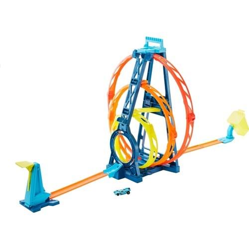 Hot Wheels Track Builder Of Triple Circle Set Fun Child Developer Zeva Toy
