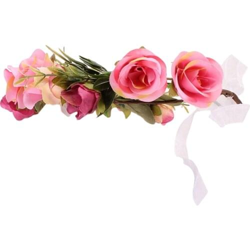 Wedding Party Festival Garlands Hairband Flower Headband for Baby Girls Kids Bride Party Valentine Ceremony Summer Beach Acc