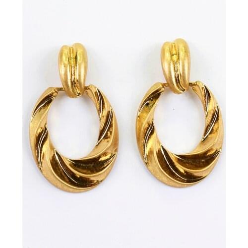 Street Style Gold Statement Earrings For Women Girl Gift Hollow Out Earing Geomatric Ear Jewelry Boutique