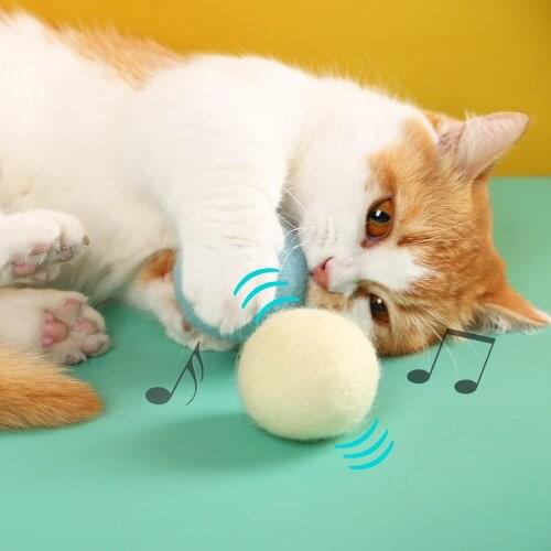 Smart Cat Toys Interactive Ball Catnip Cat Training Toy Pet Playing Ball Pet Squeaky Supplies Products Toy for Cats Kitten Kitty