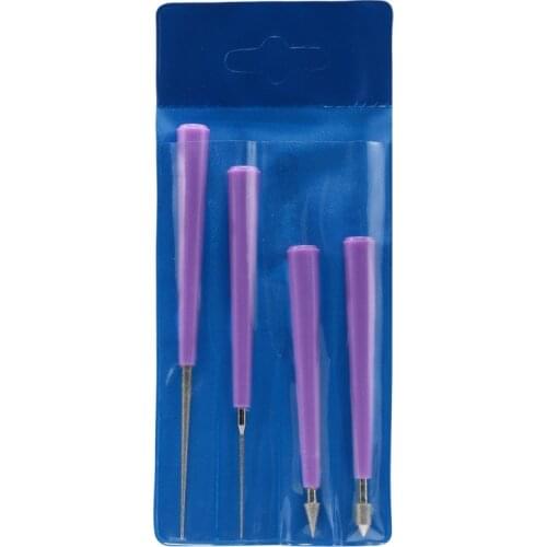 1set Diamond Tipped Sets Beading Hole Enlarger Tools Diamond Pearl Glass Beads Needle File Reaming File Reamer Jewelry Tools