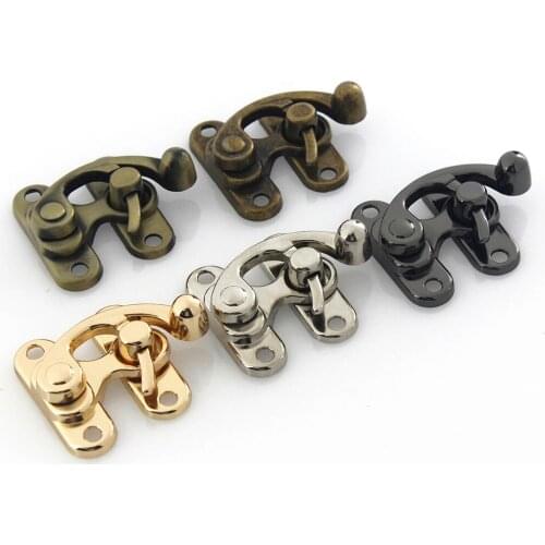 1pcs Metal Vintage Wooden Box Lock Fashion Buckle With Screws for DIY Bags Luggage Handbags Furniture Hardware Accessories