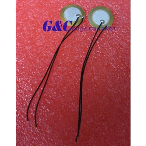 20PCS 15mm Piezo Elements Sounder Sensor Trigger Drum Disc + wire copper diy electronics