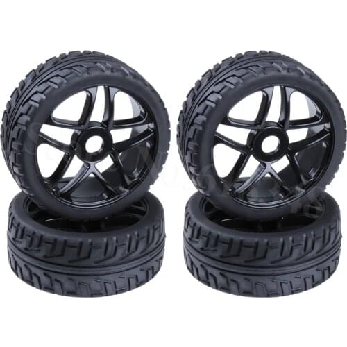 4pcs 1/8 Buggy Tires & Wheels Rims 17mm Hub For Off Road RC Car HPI Losi HSP BAZOOKA CAMPER