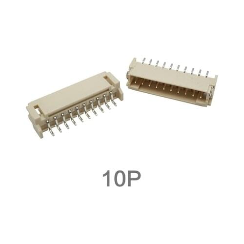 Free shipping 50PCS PH-AWT Pitch 2.0MM SMT PH2.0-10P AWT JST Connector Horizontal Patch SMD Needle Socket 2.0-10PIN Pin Header