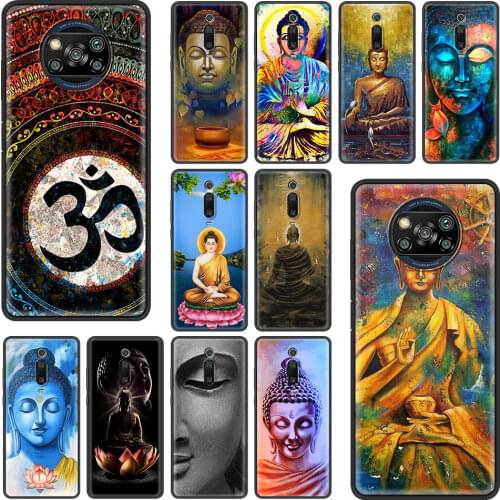 Gautama Buddha Case For Xiaomi Mi Poco X3 NFC 9T Note 10 Lite 10T Pro 5G CC9 CC9e 9 SE Black Back Phone Cover Soft Funda Coque
