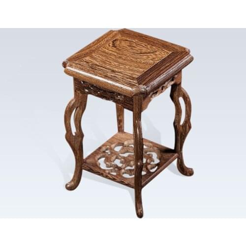 Wenge Base Wood Craft Home Accessories hippocampal platform base stone stone potted basin shelf