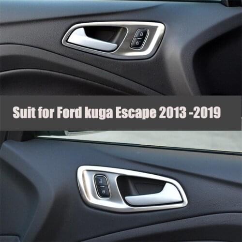 For Ford Kuga Escape 2013-2019 Car Interior Inner Door handle Bowl Trim Sticker Car Styling Refit Accessories