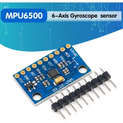 IIC I2C SPI MPU6500 MPU-6500 6-Axis Gyroscope Accelerometer Sensor Module Replace MPU6050 For Arduino With Pins GY-6500