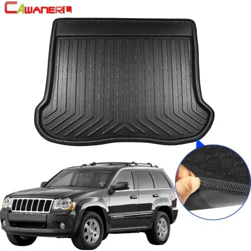 Cawanerl For Jeep Grand Cherokee Car Tail Trunk Mat Liner Boot Floor Tray Kick Carpet Cargo Mud Pad 2008 2009 2010 2011 2012