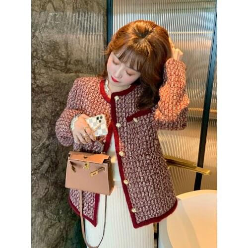 Red Dress Short Cardigan Spring Coat 2021 New Womens Spring and Autumn Versatile Dress