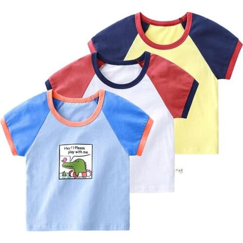 Summer childrens T-shirt new product male baby pure cotton cartoon short-sleeved little boy lightweight childrens clothing