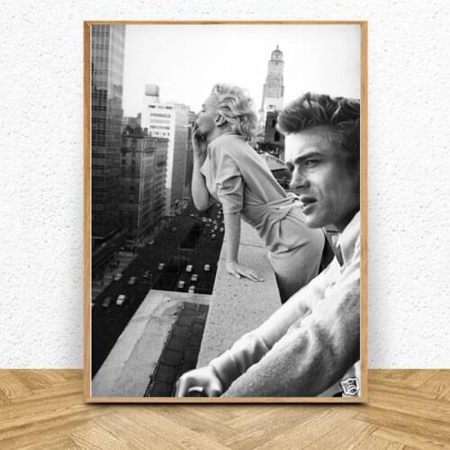 Marilyn Monroe Classical Art Poster On Wall Black and White Sexy Woman Portrait Canvas Painting Room Home Decor Prints Wall Art