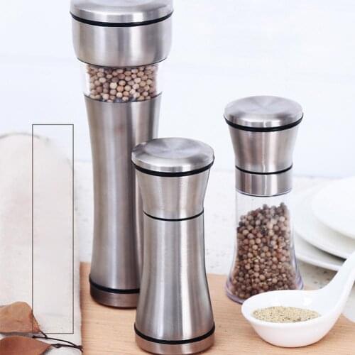 Manual Steel Bean Sesame Salt and Peppers Mill Manual Jar Spice Containers Gadgets Spice Tool Food Kitchen Grinders I0F1