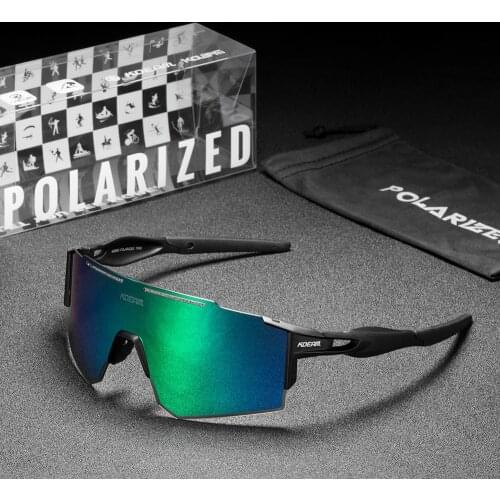 KDEAM Oversized Sunglasses Polarized Mens Sports Goggle TR90 Windproof UV400 1.2mm Thickness Len With Free Box