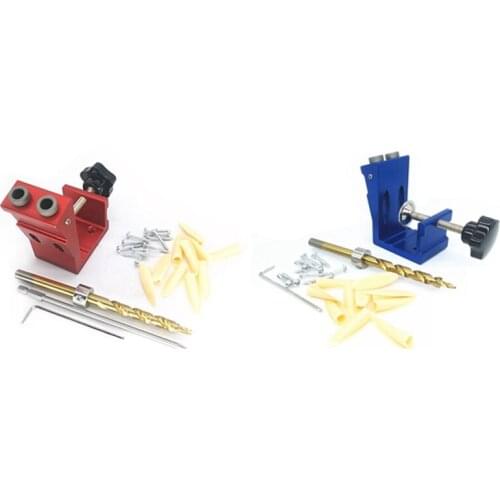 Pocket Hole Drill Guide Dowel Jig Oblique Hole Locator Drilling Kit Woodworker DIY Tools with Drill Bit