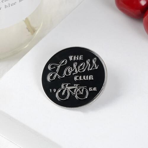 New fashion round badge brooch THE LOSE CLUB 1958 cycling trend shirt backpack brooch badge gift