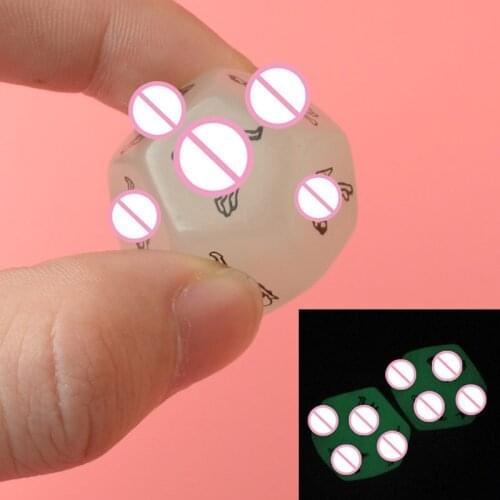 Newly 12-faced Luminous Dice Fun Erotic Dice Game Glow In The Dark Night Love Dice of Adult Sex Toys JLRD 2019