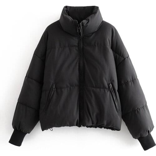 Autumn Winter Za Women Jackets Thicken Streetwear Oversized Parkas Long Batwing Sleeve Pockets Female Coats Mujer Tops