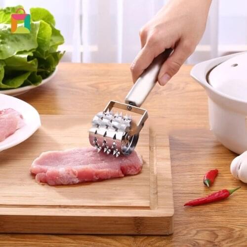 Stainless Steel Meat Tenderizer Meat Chopper Roller Meat Hammer For Steak Knock-Sided Steak Pork Pounders Cooking Kitchen Tools
