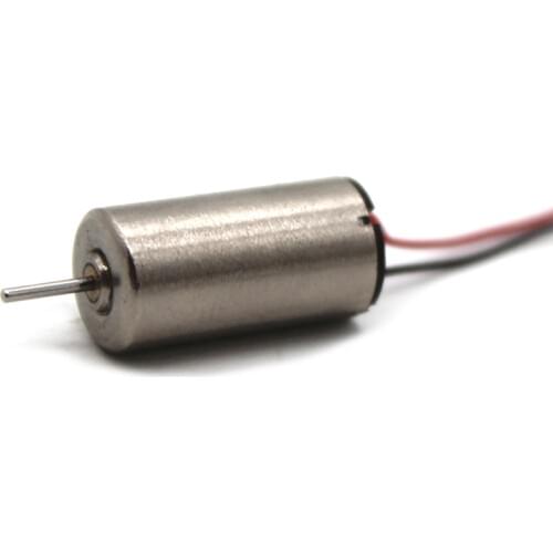 816 Hollow Cup Motor Red and Black Line Mini 3.7V 38000rpm DC High Speed Motor for DIY Aircraft Quadcopter, Shaft Diameter 0.8mm