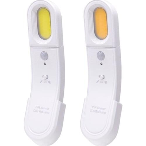 Portable Handheld Wireless USB Charging PIR Motion and Lighting Sensor Wall Lamp with Base Rotating Night Light