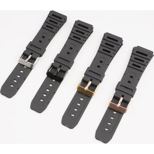 TPU strap bracelet for Casio CA-53W CA-61W FT-100W W-520U W-720G Sport Watch band waterproof soft watchband Belt wristband