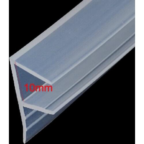 F shape bath glass shower door silicone rubber seal weather strip for 10mm glass