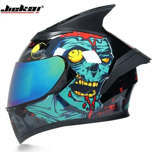 All Season Racing Motorcycle Helmet Full Face Skull Pattern Scooter Motorbike Motor Bike Helmet Motorcycle Helmets for Men